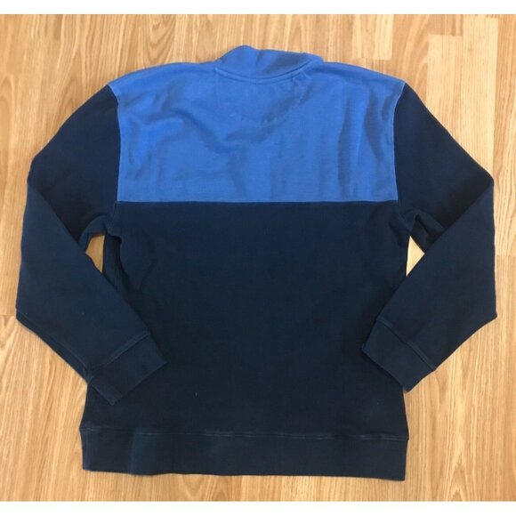 Britches Mens 2XLT Tall Blue Colorblock Quarter Zip Pullover Sweatshirt - Picture 3 of 5